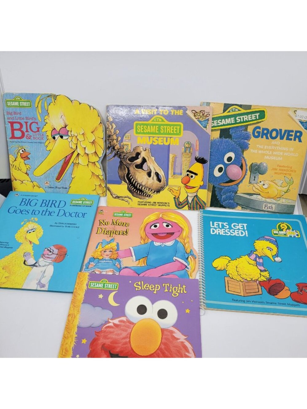 SESAME STREET Huge Lot of 7 Children's Story Books - BB253